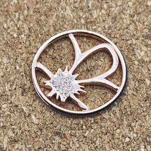 5/$21 ❤️ ORIGAMI OWL CZ FLOWER PLATE WINDOW FOR LIVING LOCKET CHARM NECKLACE